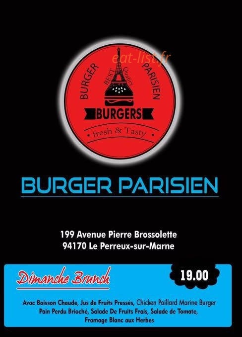 Burger parisien — carte page 1