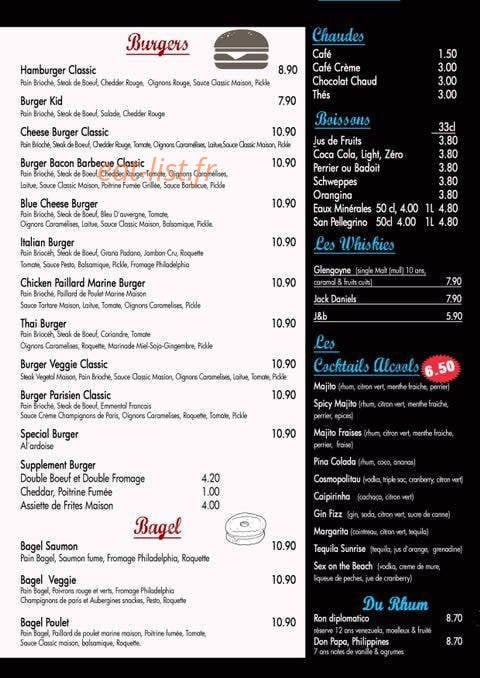 Burger parisien — carte page 2