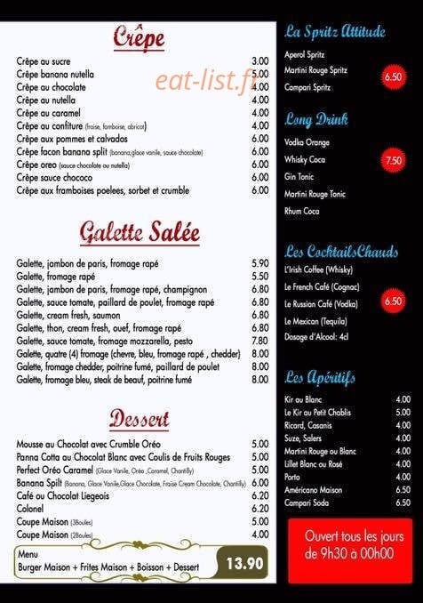 Burger parisien — carte page 4
