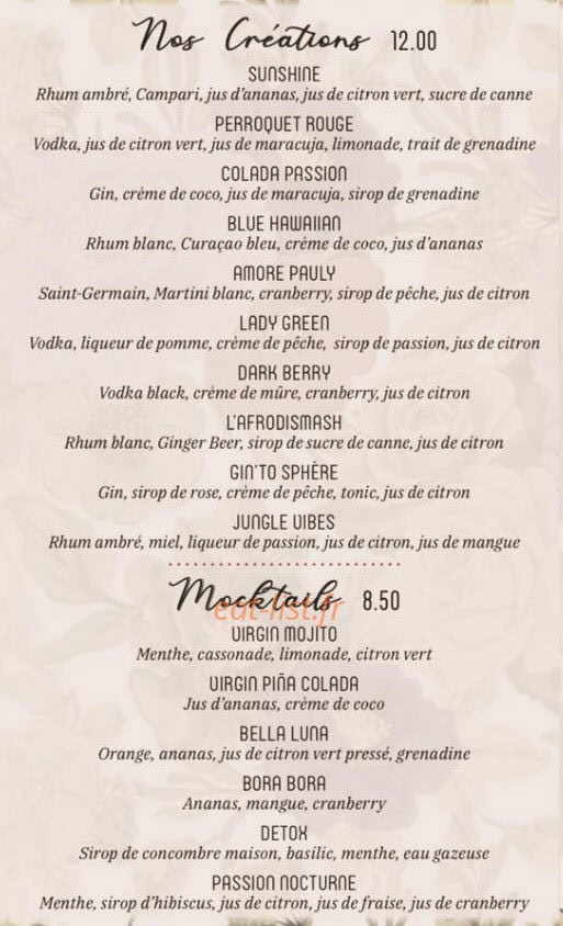 Café Pauly — carte page 8
