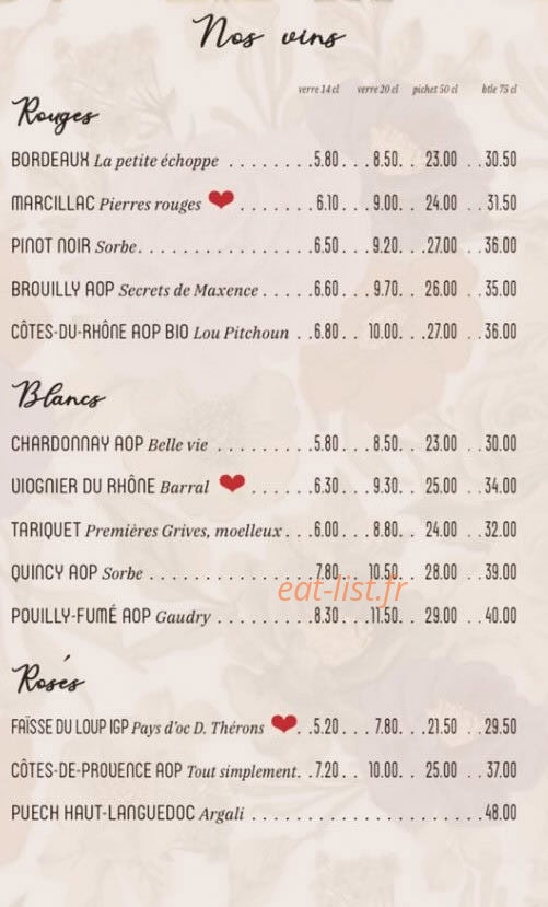 Café Pauly — carte page 10