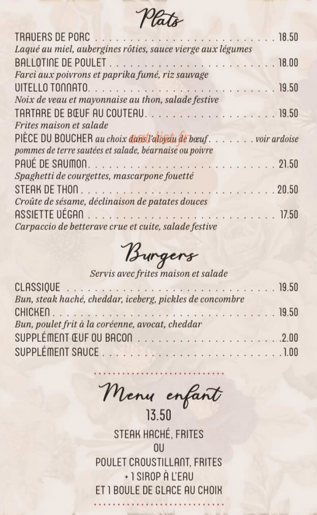 Café Pauly — carte page 2