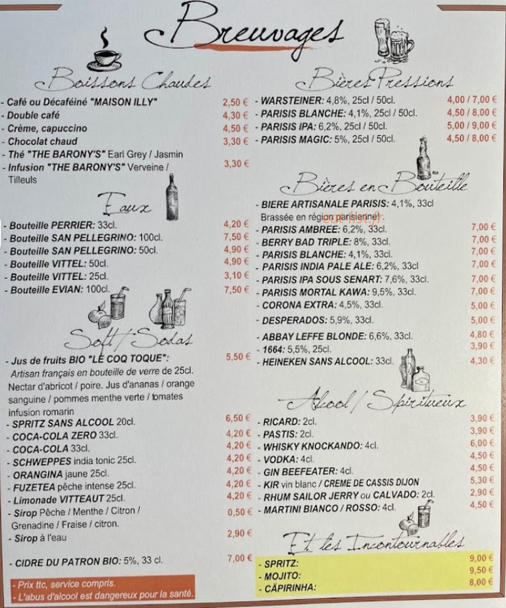 L’incontournable — carte page 1