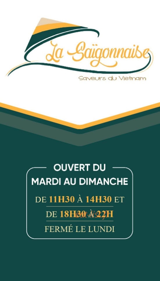 La Saïgonnaise — carte page 1