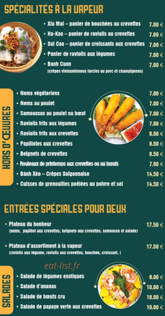 La Saïgonnaise — carte page 4