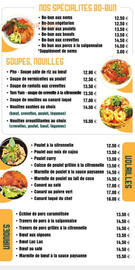 La Saïgonnaise — carte page 3