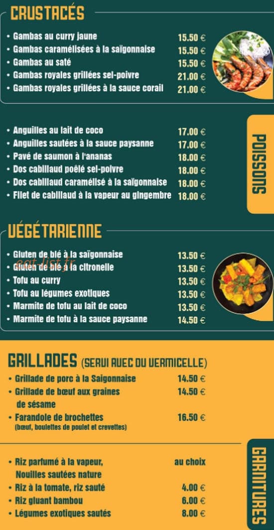La Saïgonnaise — carte page 2