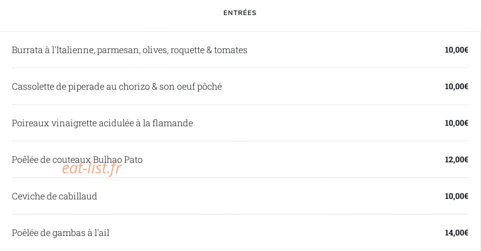 Le comptoir de Jean — carte page 1