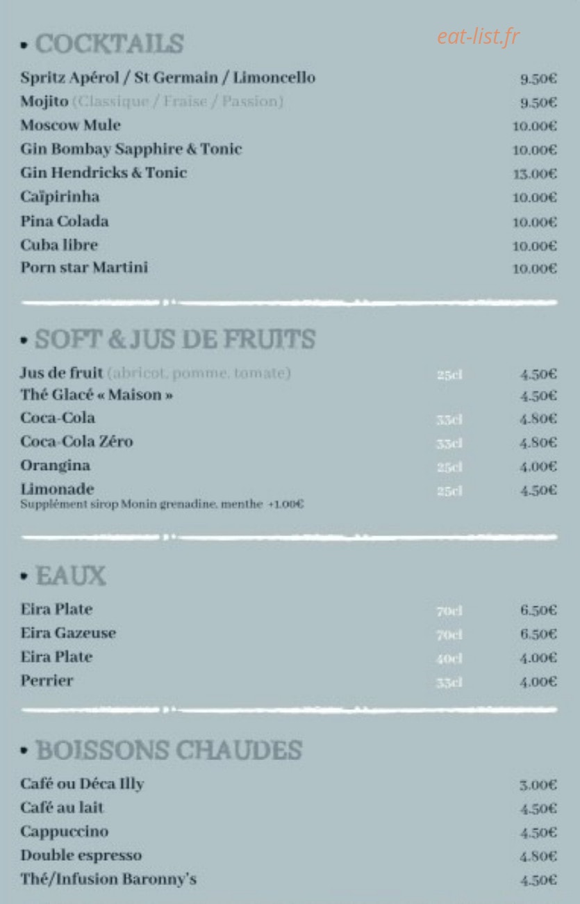 Le vieux bistrot — carte page 6
