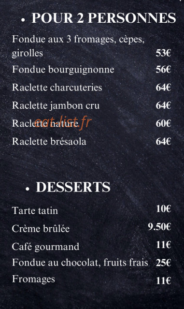 Le vieux bistrot — carte page 3