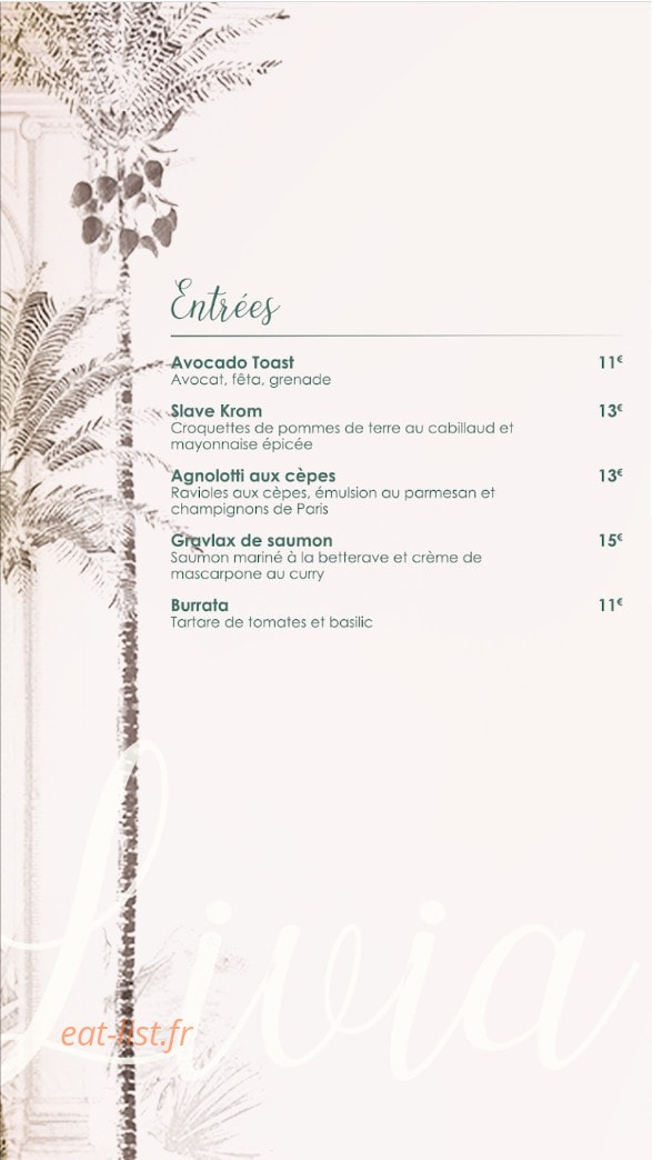 Livia — carte page 1
