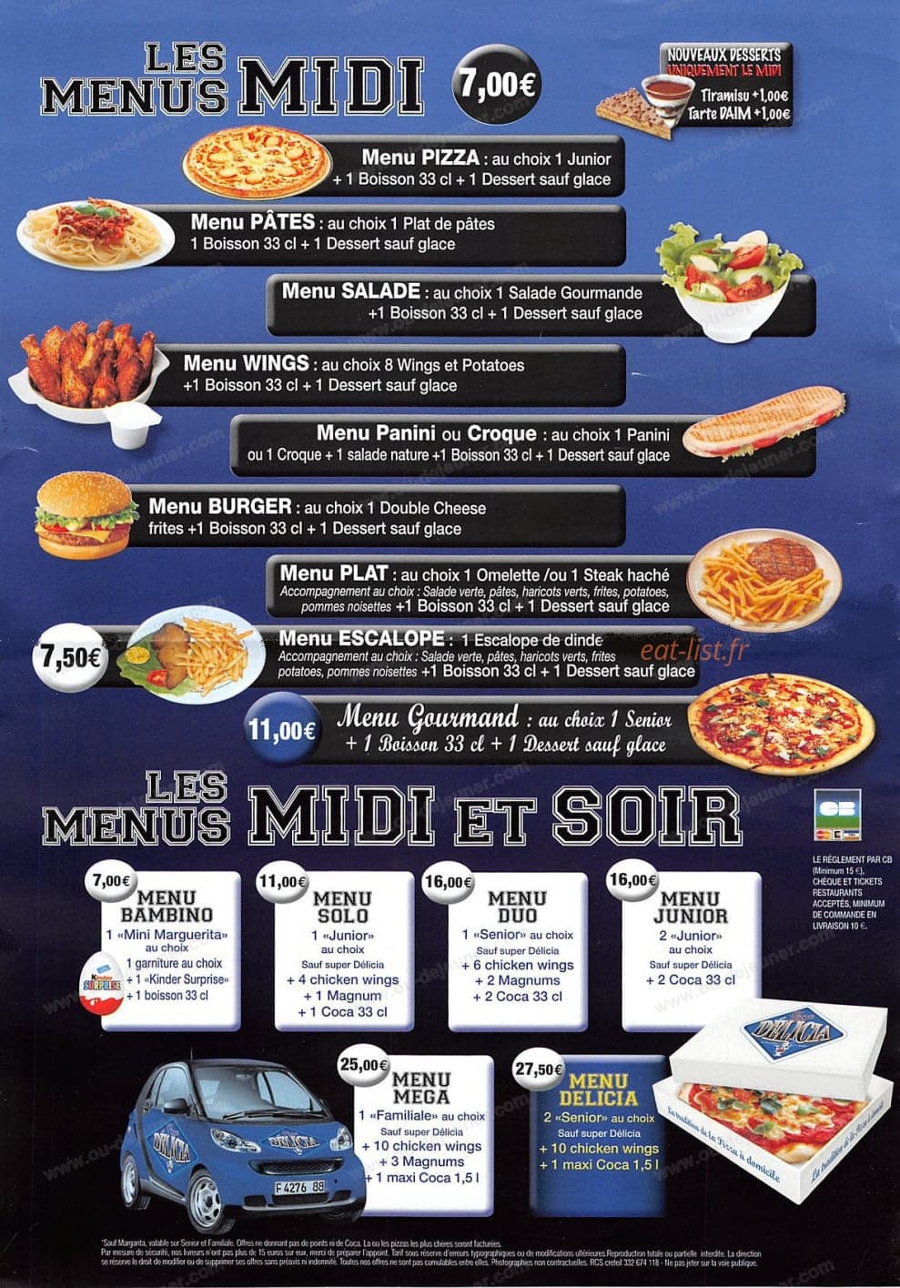 Pizza Délicia — carte page 4