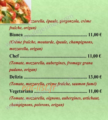 Pizza Vivaldi — carte page 13