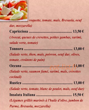 Pizza Vivaldi — carte page 8