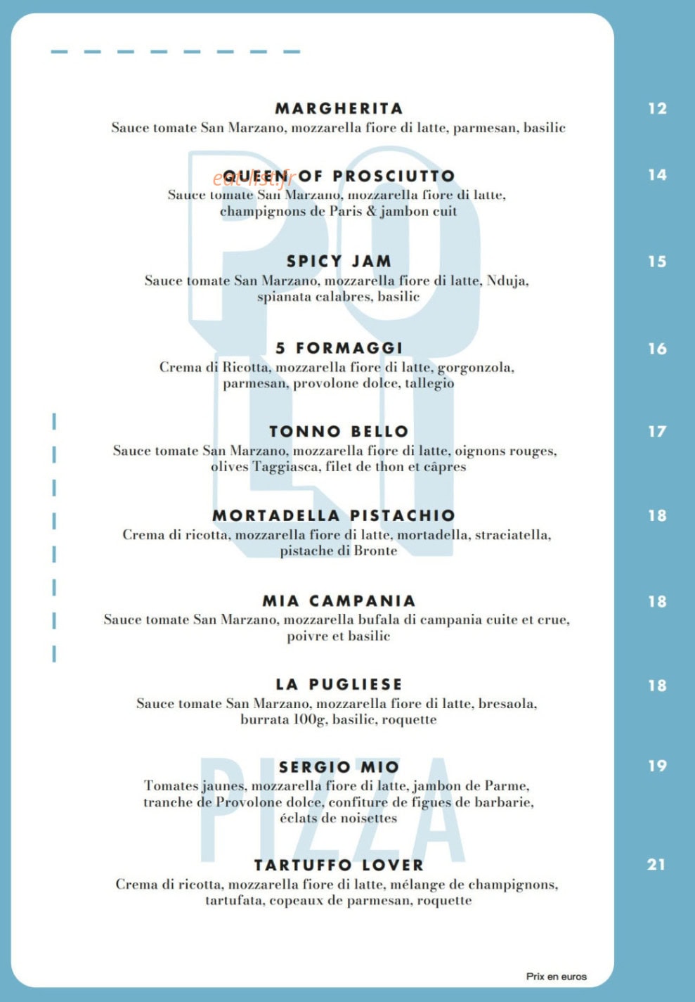 Poli Pizza — carte page 2