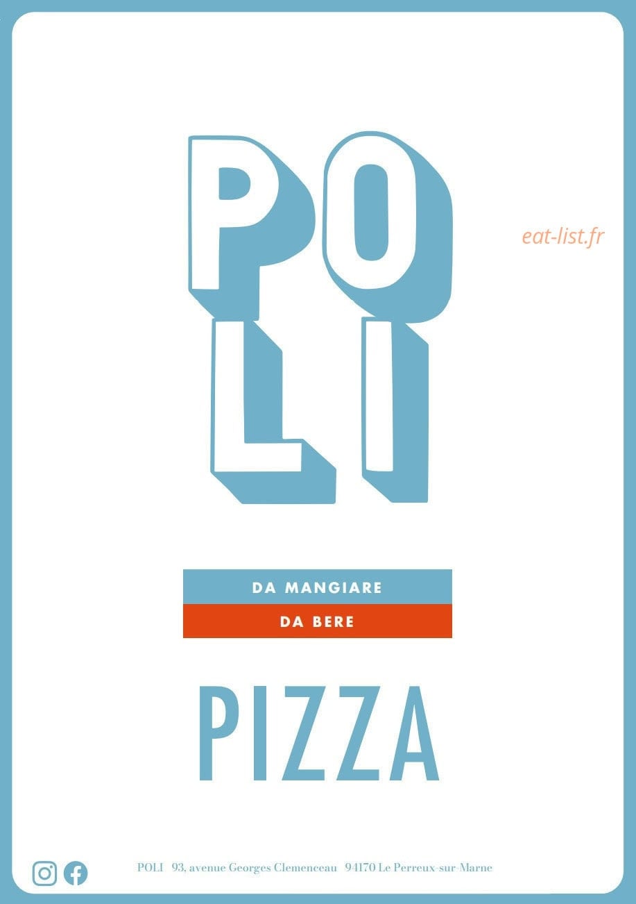 Poli Pizza — carte page 1