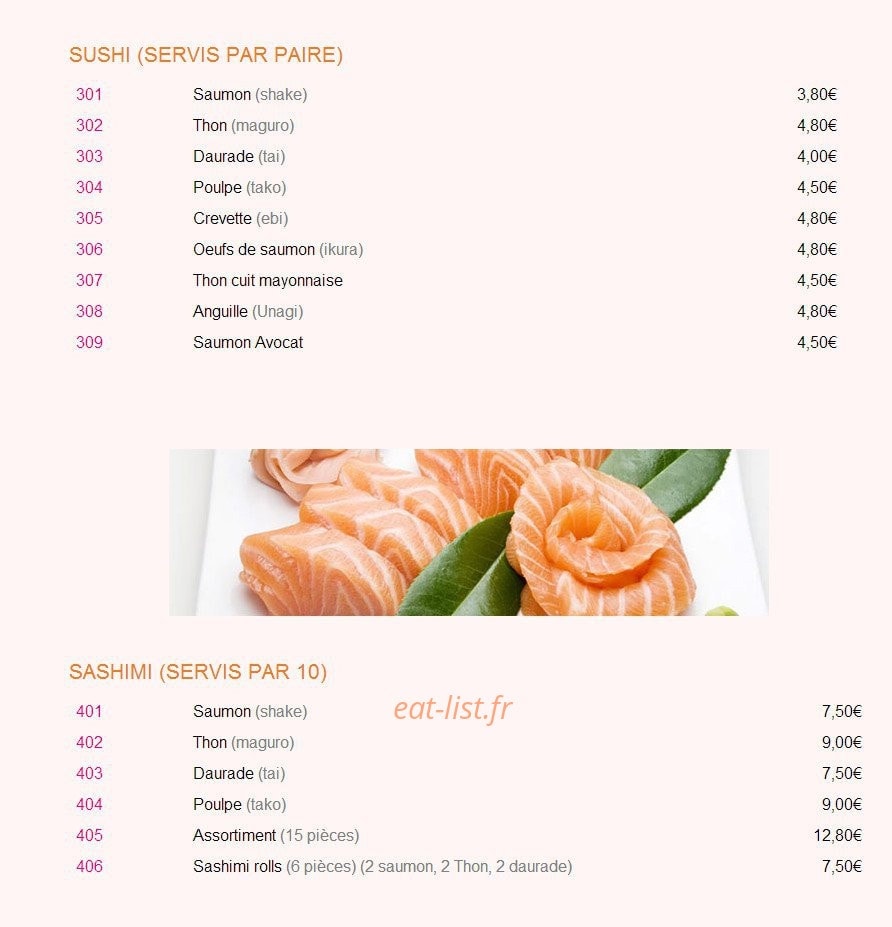 Sushi 8 — carte page 3