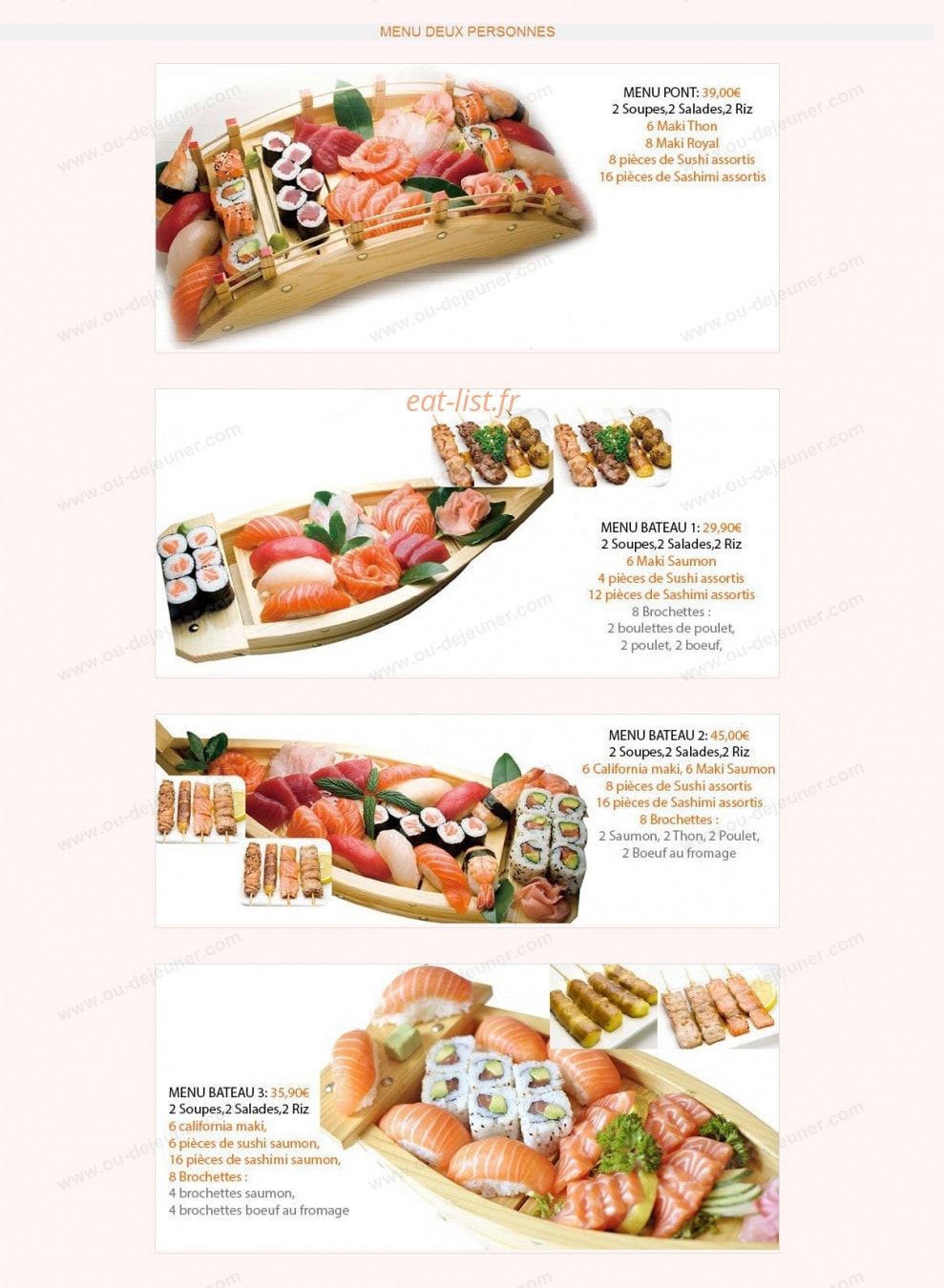 Sushi 8 — carte page 13