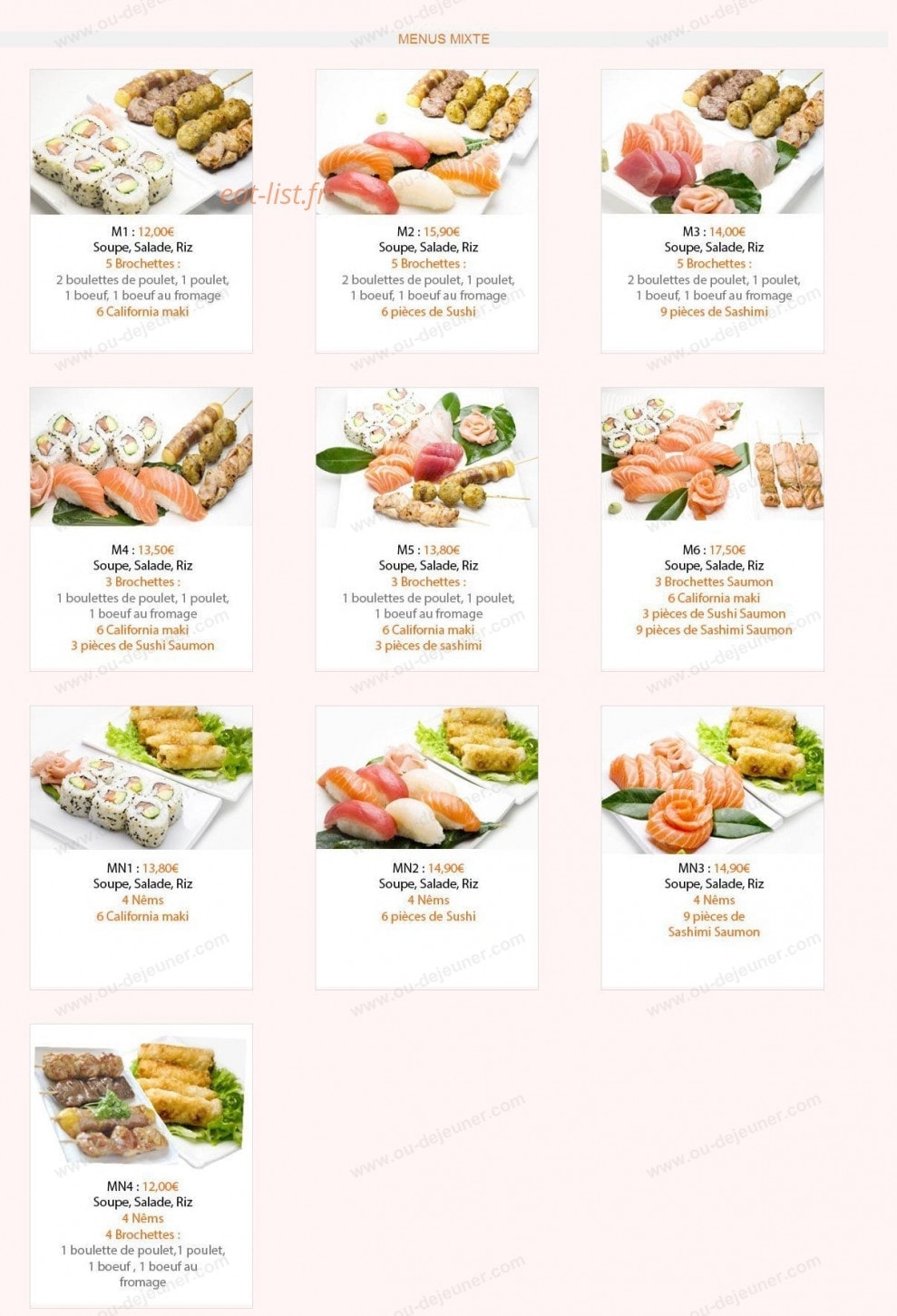 Sushi 8 — carte page 8