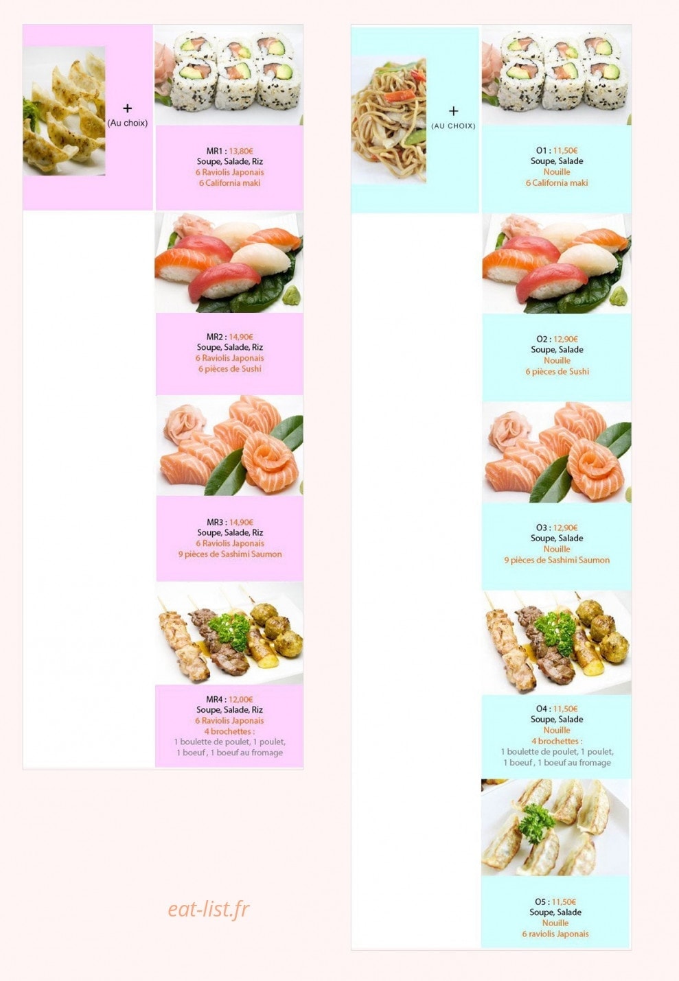 Sushi 8 — carte page 9