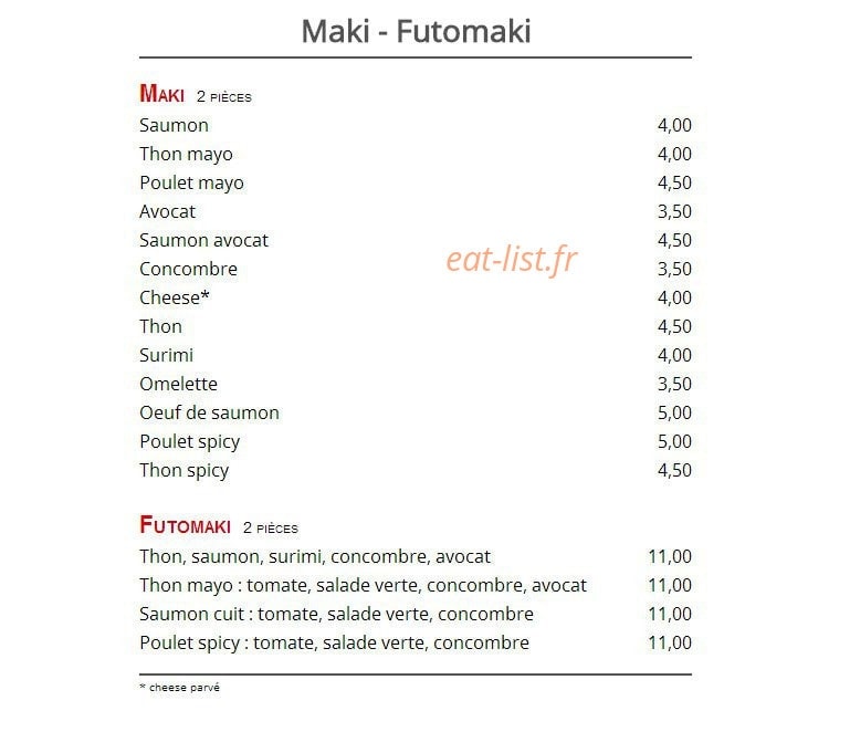 Sushi Top — carte page 2