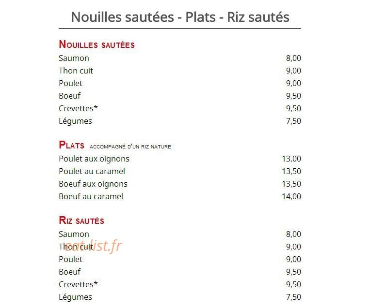 Sushi Top — carte page 13