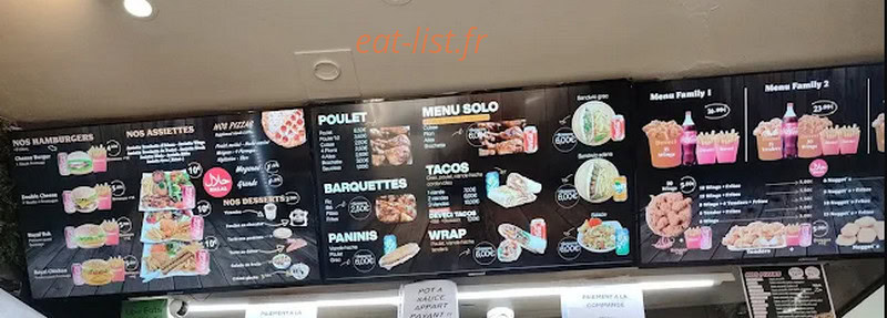 Deveci restaurant — carte page 1