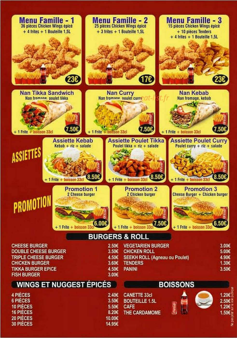 Fast Fried Chicken — carte page 4