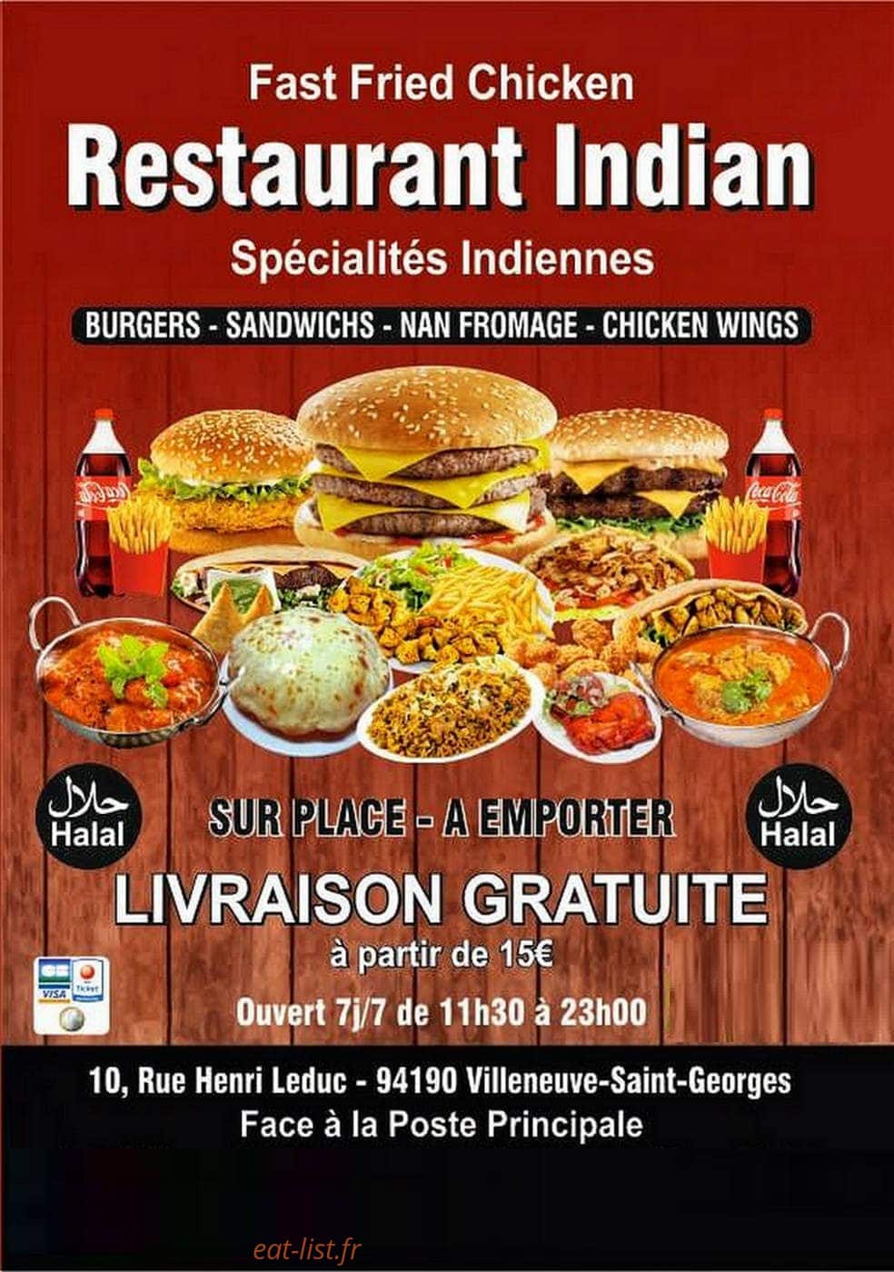 Fast Fried Chicken — carte page 1