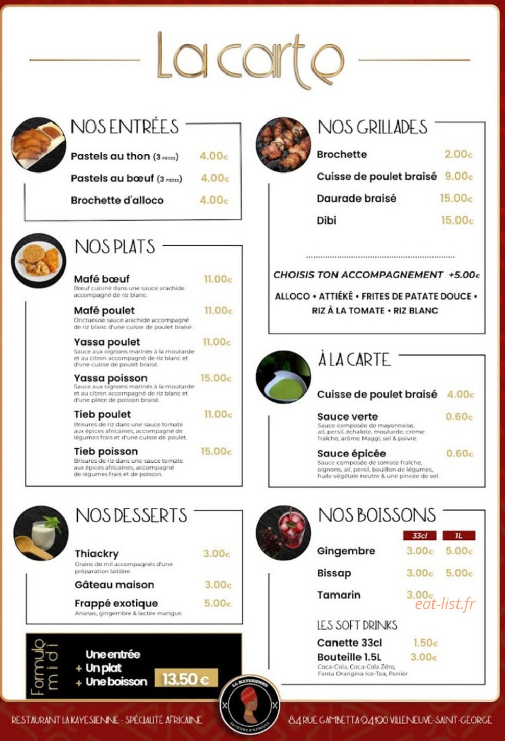 La Kayesienne — carte page 1