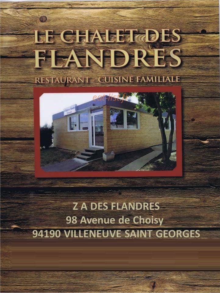 Carte et menu Le chalet des Flandres Villeneuve Saint Georges