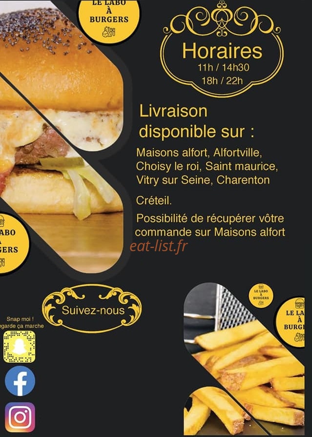 Le labo à burgers — carte page 2