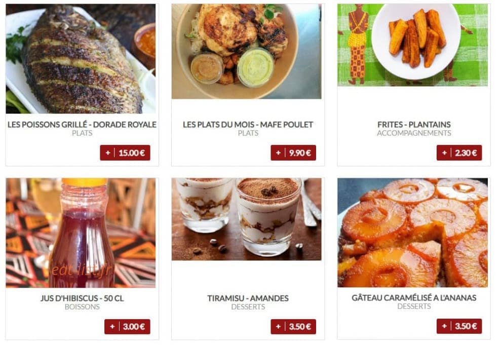 Les Saveurs D'elisee — carte page 1