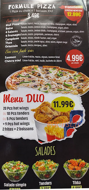 Max Chicken — carte page 3