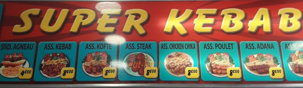 Super kebab — carte page 1