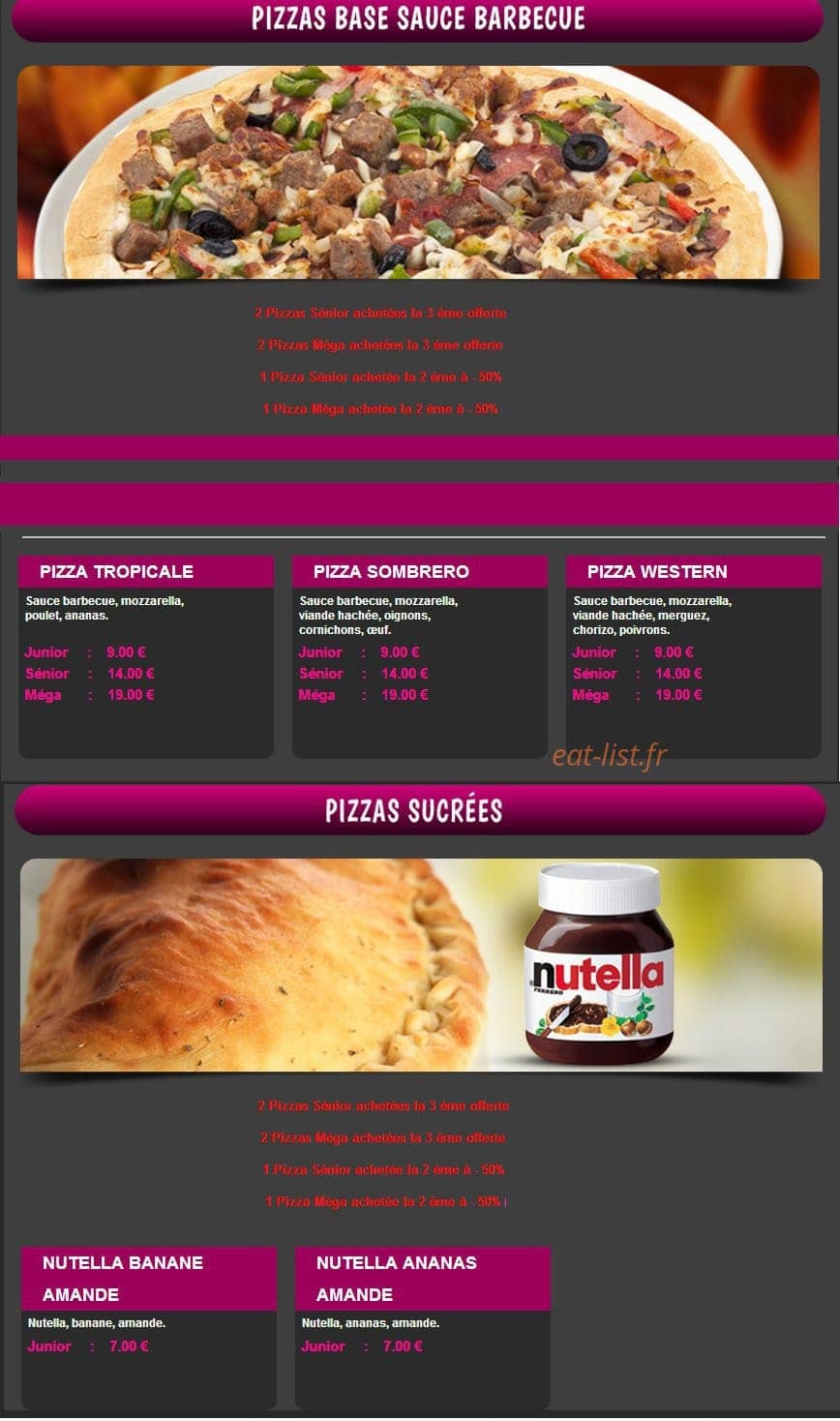 Volcano Pizza — carte page 6