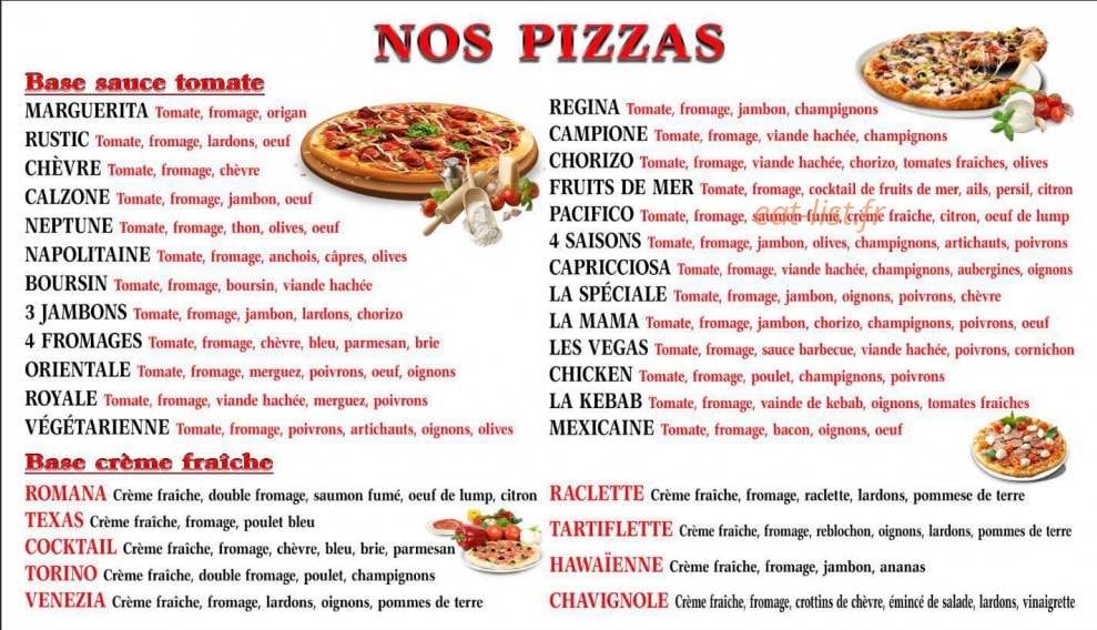 Allo pizza — carte page 1