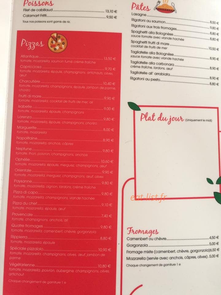 Au Bouquet — carte page 3