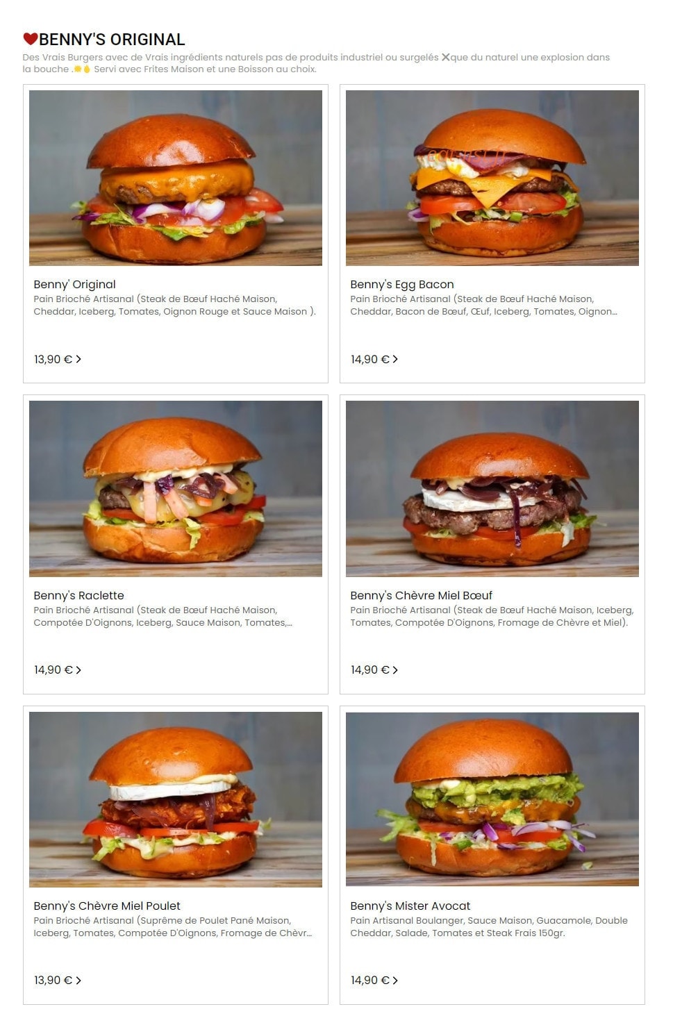 Ben's — carte page 3