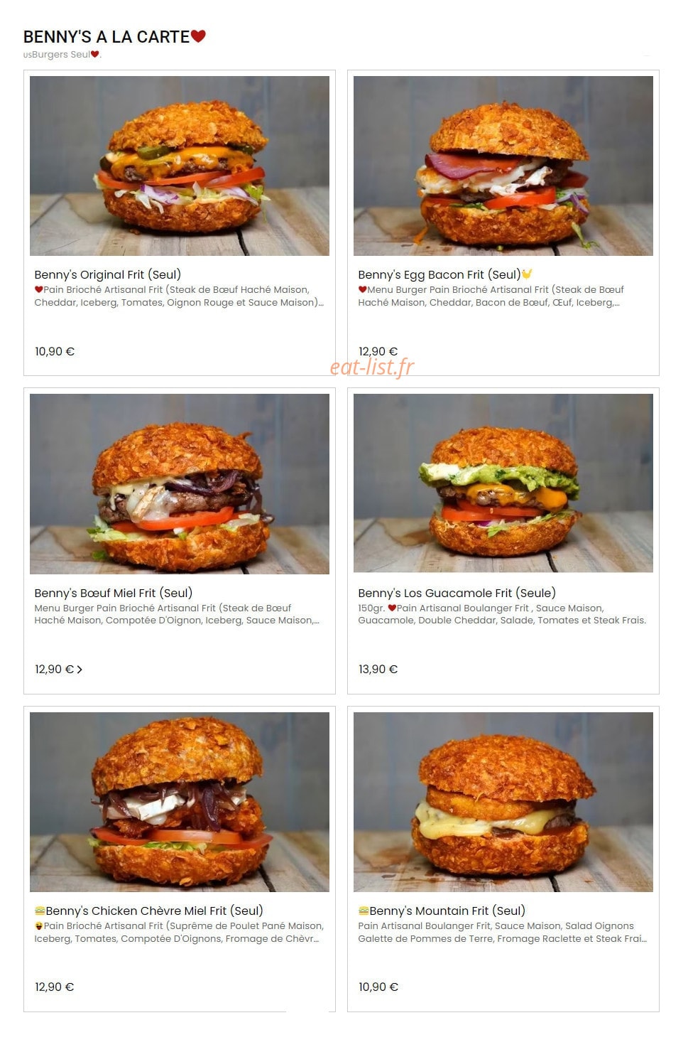 Ben's — carte page 2