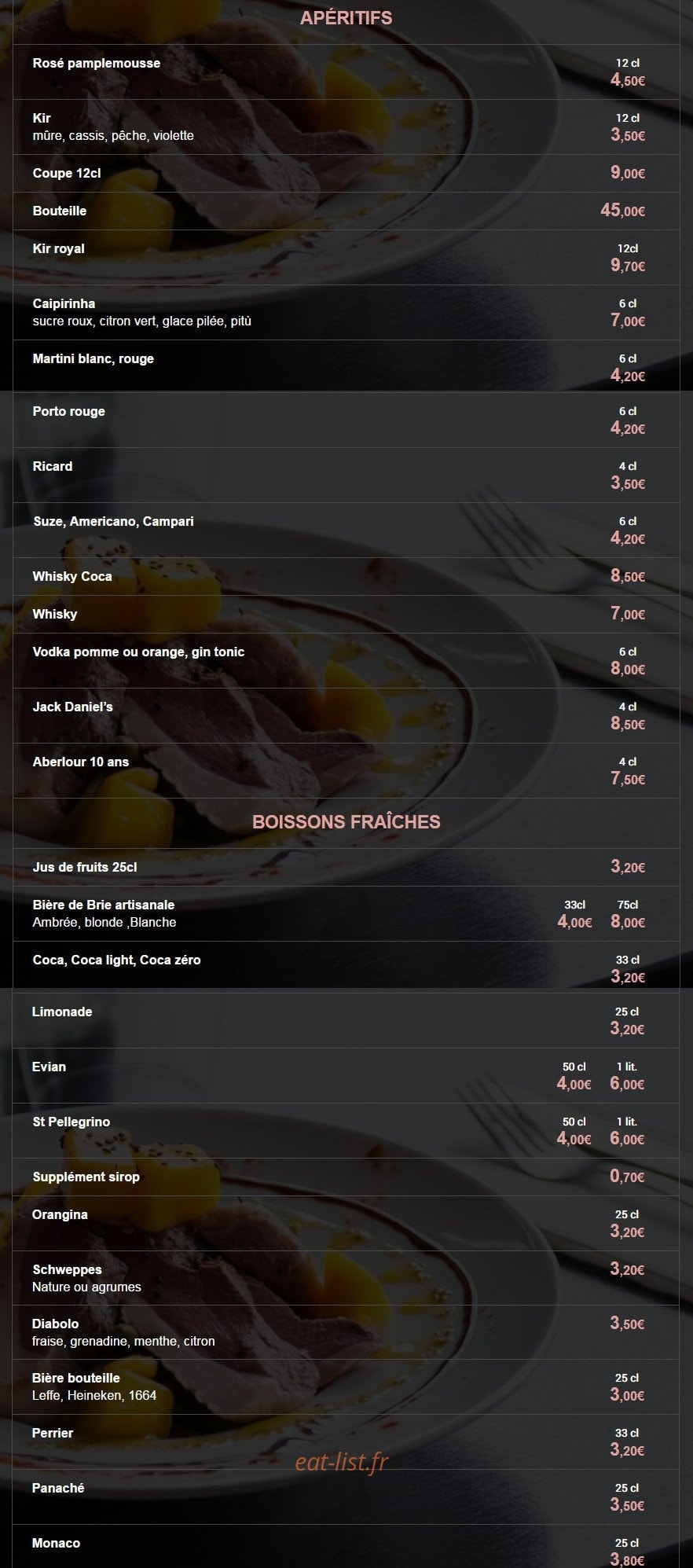 Chez Alain — carte page 4