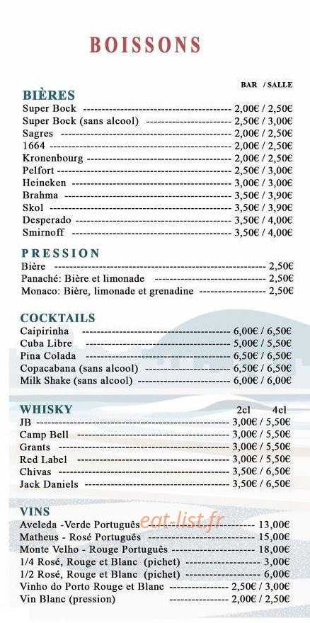 Copacabana — carte page 6