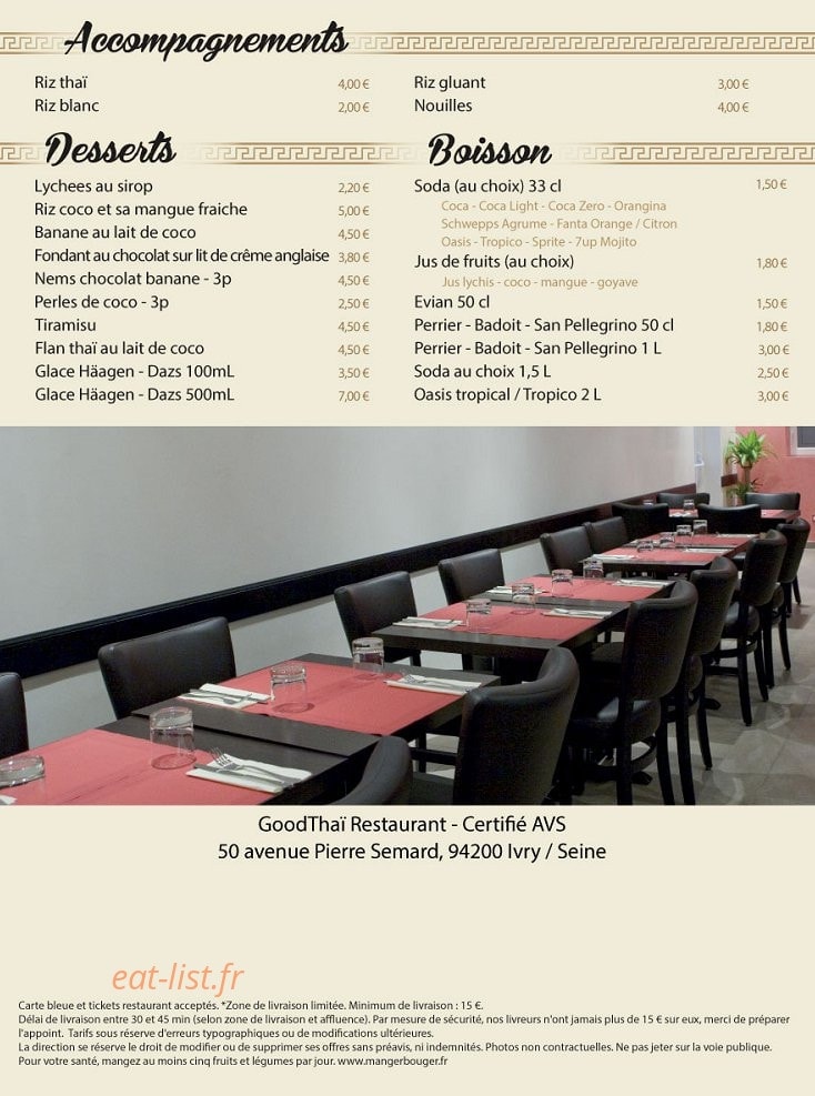 Good Thai — carte page 4