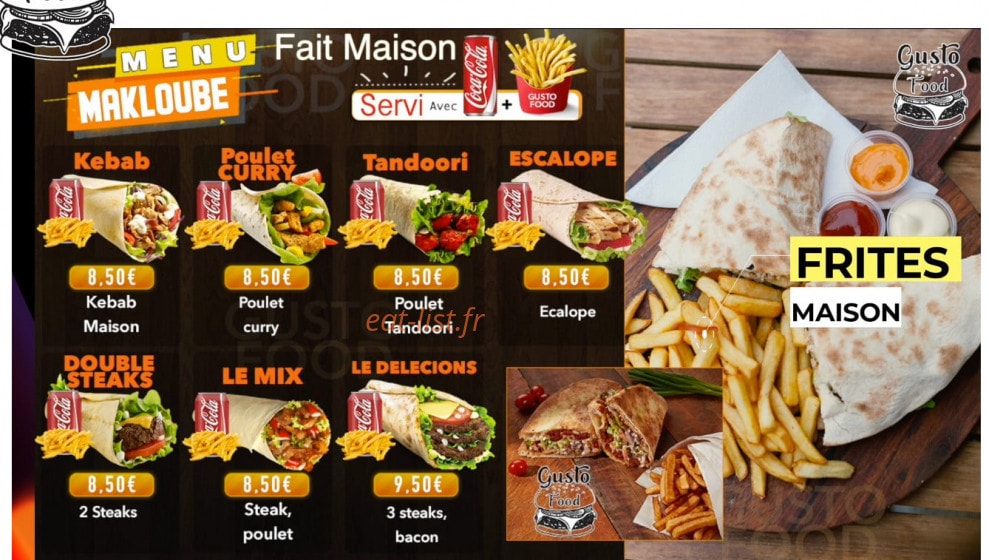 Gusto Food — carte page 4