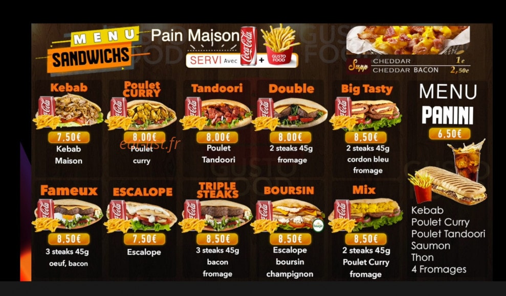 Gusto Food — carte page 7