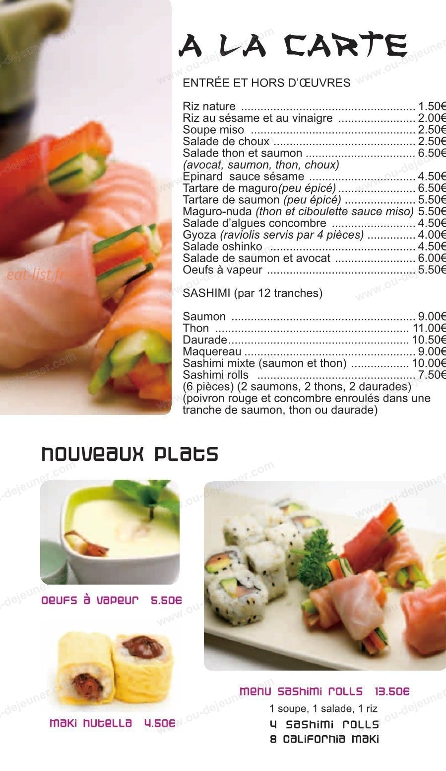 Junmai — carte page 2