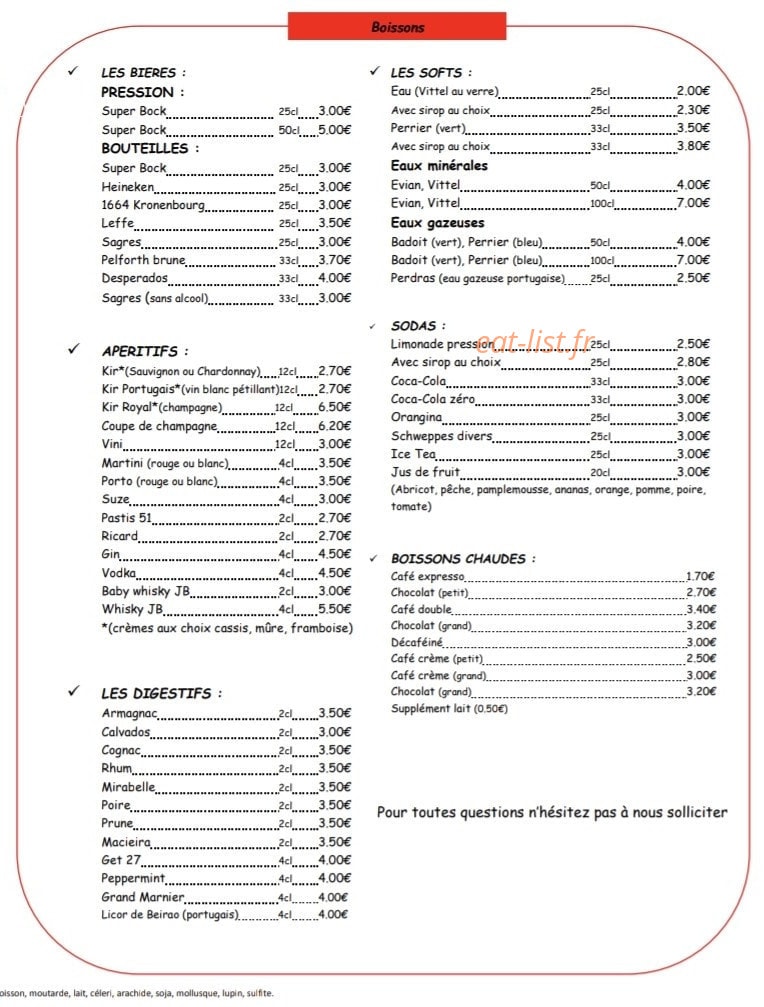 La Bonne Assiette — carte page 3