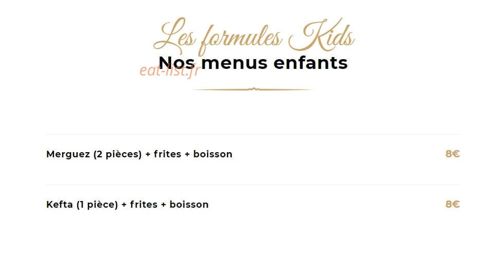 La Brochette Dorée — carte page 8