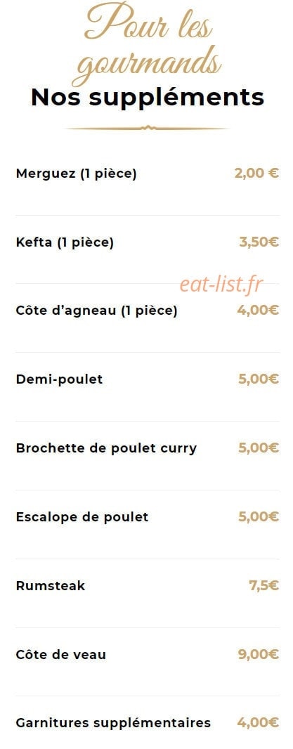 La Brochette Dorée — carte page 4