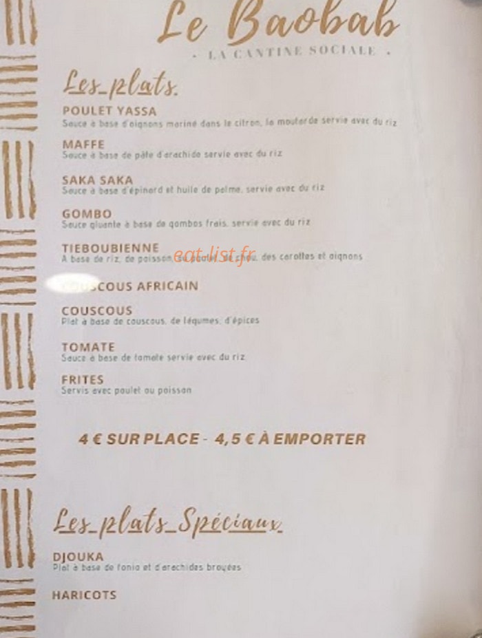 Le Baobab — carte page 2